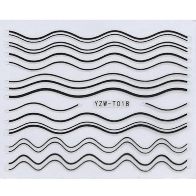Nail Stickers for Manicure Nail Sticker Sliders For Nails Decal Self-adhesive Nails Figures Transfer Black Accessories Sliders Manicure Decoration 3D Nail Supplies Holographic Decals Transfer Sliders Nail Design Manicures Nail Self-Adhesive Sticker