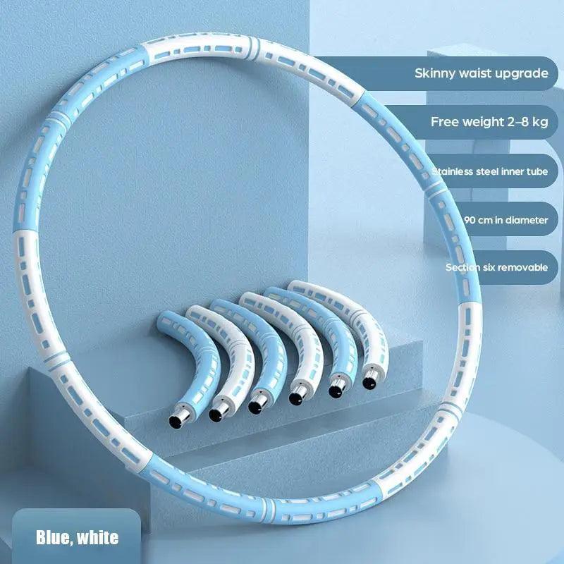 Professional Sports Fitness Hula Hoop Stainless Steel Elastic Thickened Foam Hula Hoop - Detachable Size Adjustable