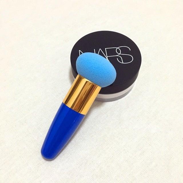 Professional Women Beauty Sponge Mushroom Head Powder Puff With Handle Smooth Shaped Make Up Colorful Sylish Design