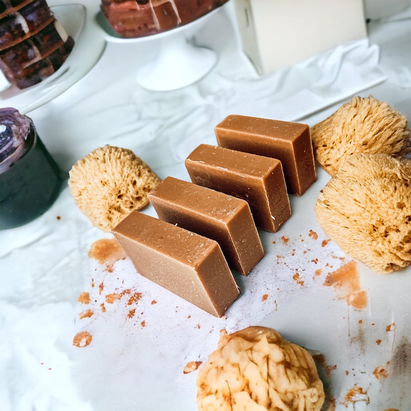 Kürbisgewürz-Seifenstück Handgemacht Bio Sheabutter Kaltsiedeverfahren 127g