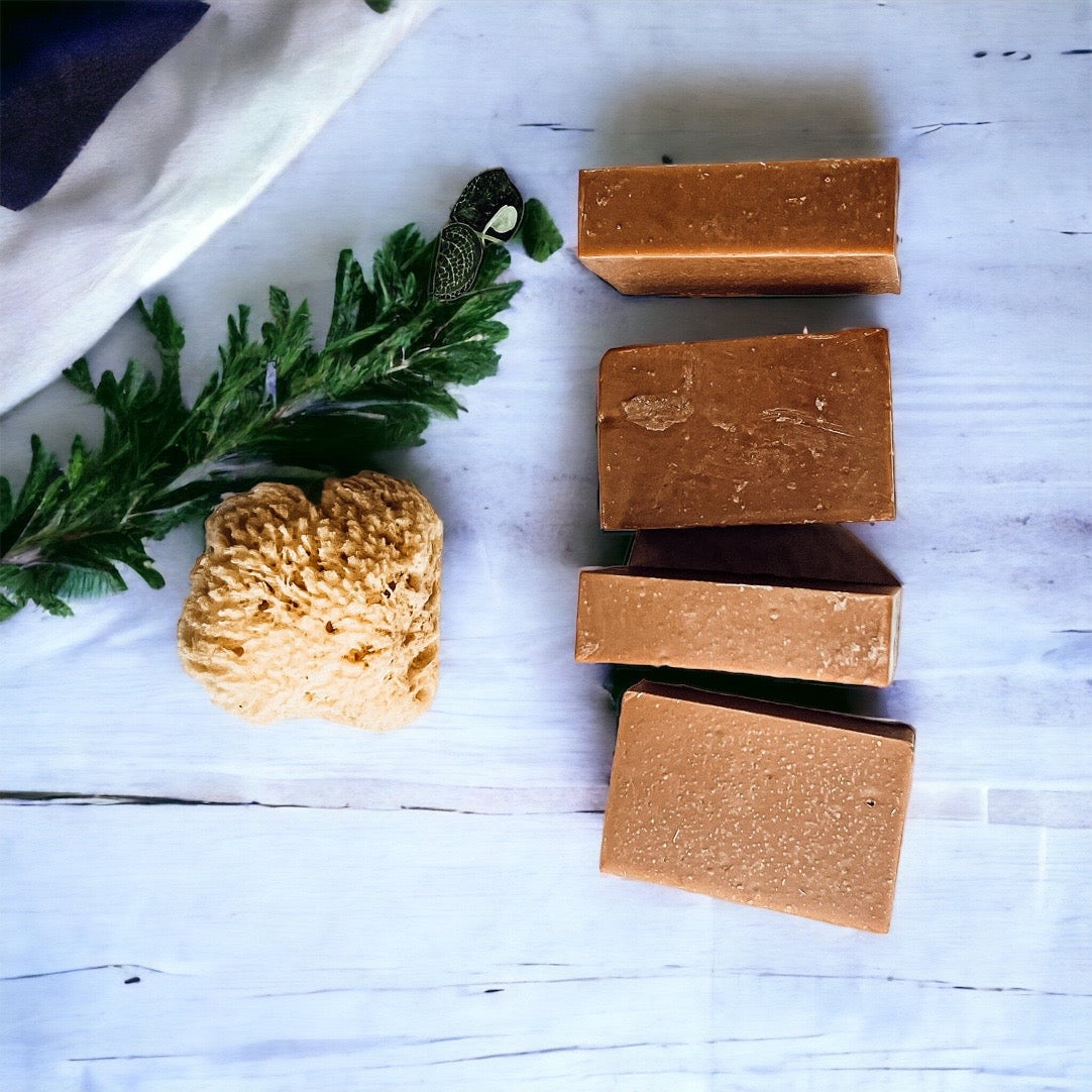 Kürbisgewürz-Seifenstück Handgemacht Bio Sheabutter Kaltsiedeverfahren 127g