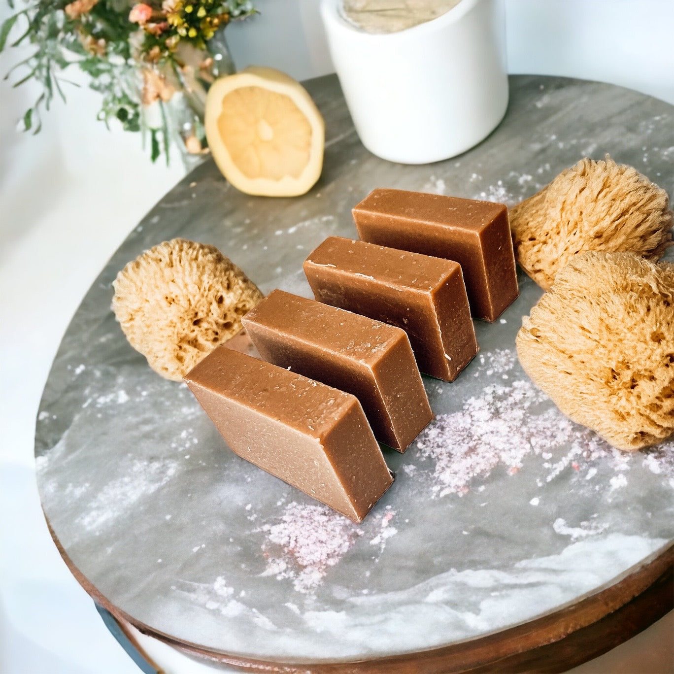Kürbisgewürz-Seifenstück Handgemacht Bio Sheabutter Kaltsiedeverfahren 127g