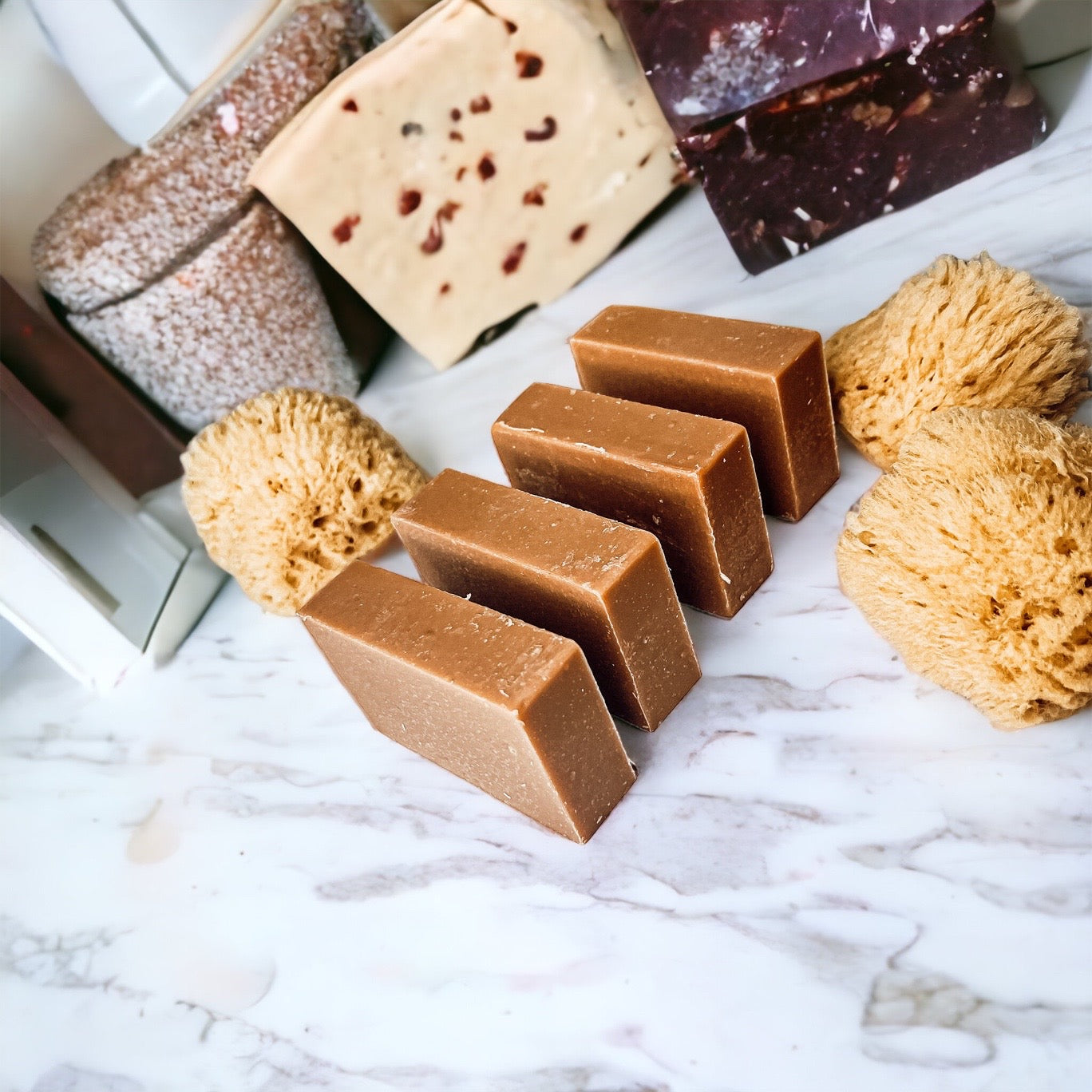 Kürbisgewürz-Seifenstück Handgemacht Bio Sheabutter Kaltsiedeverfahren 127g
