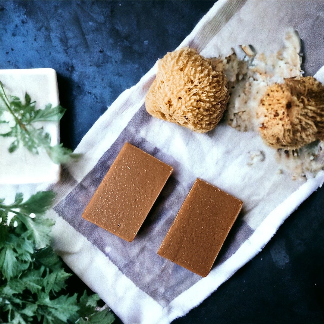 Kürbisgewürz-Seifenstück Handgemacht Bio Sheabutter Kaltsiedeverfahren 127g