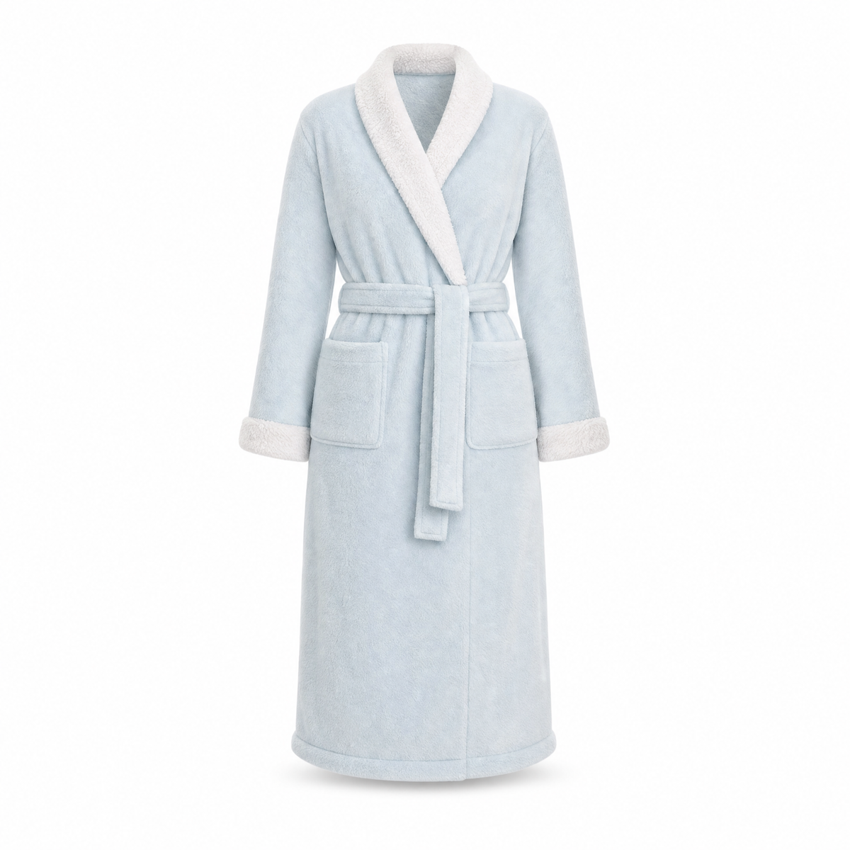 Wolkenweicher Sherpa-Fleece-Bademantel
