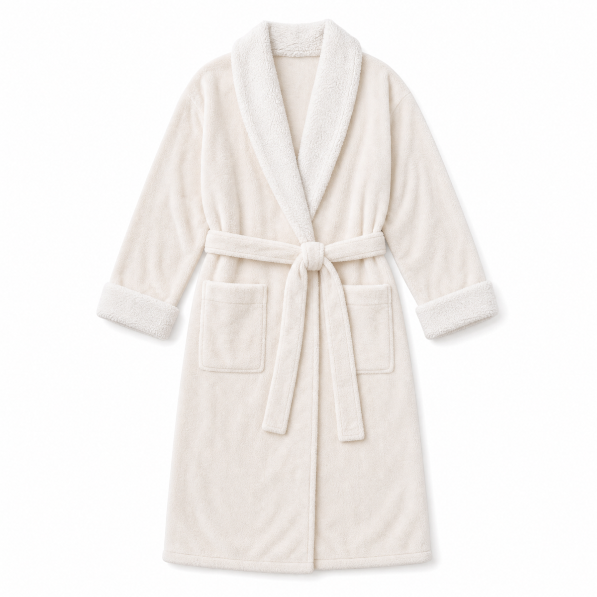Wolkenweicher Sherpa-Fleece-Bademantel