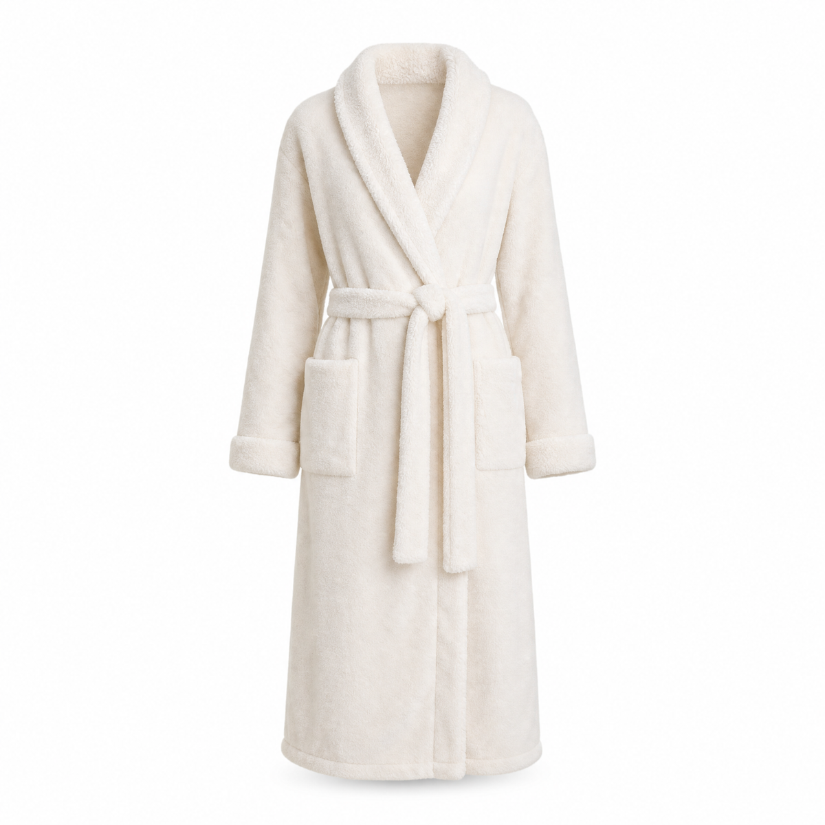 Wolkenweicher Sherpa-Fleece-Bademantel