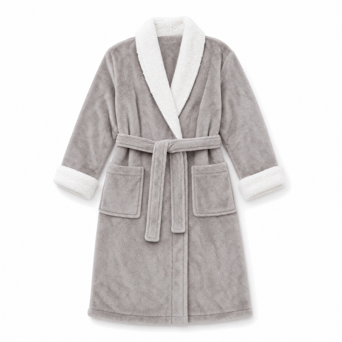 Wolkenweicher Sherpa-Fleece-Bademantel