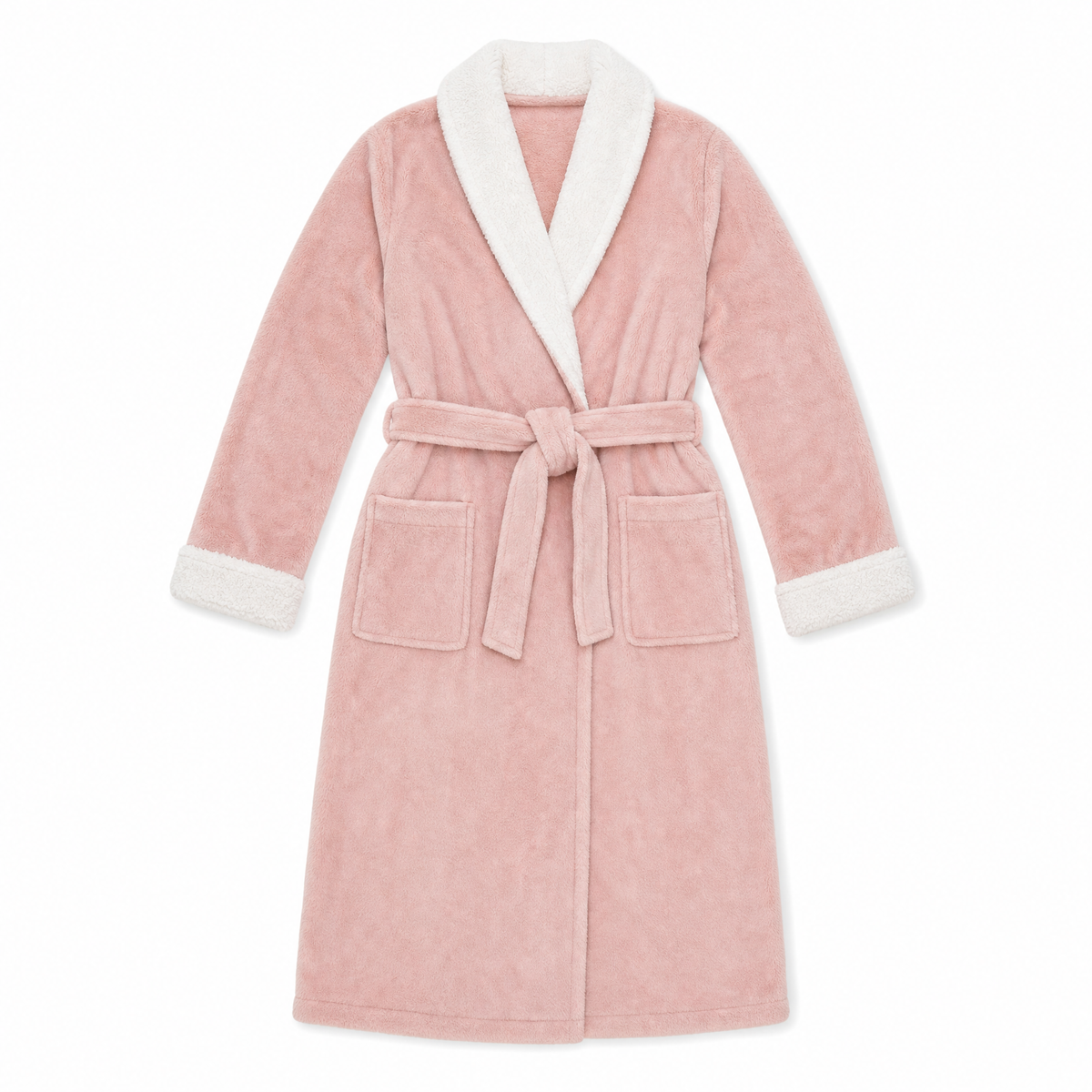 Wolkenweicher Sherpa-Fleece-Bademantel