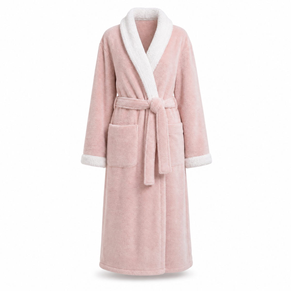 Wolkenweicher Sherpa-Fleece-Bademantel