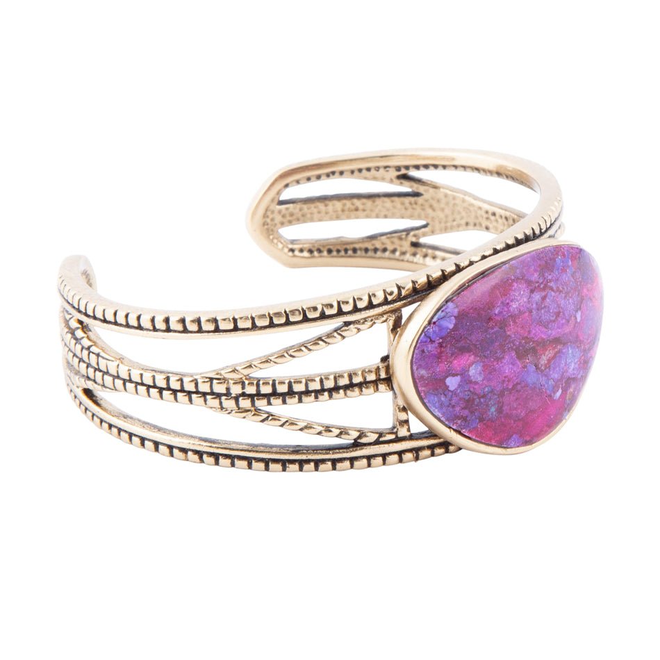 Lila Türkis Goldenes Seilarmband