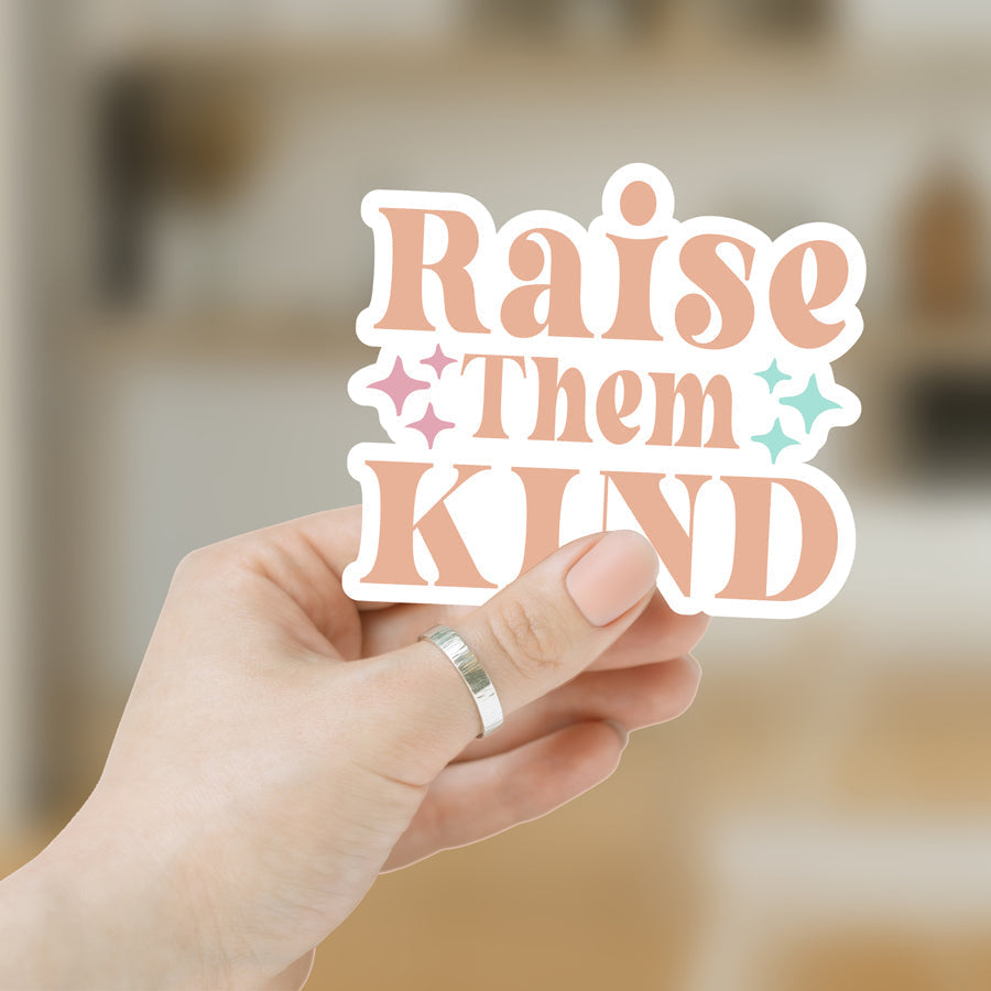 Lot de stickers en vinyle « Raise Them Kind » pour bouteilles d'eau, tasses, carnets et bagages