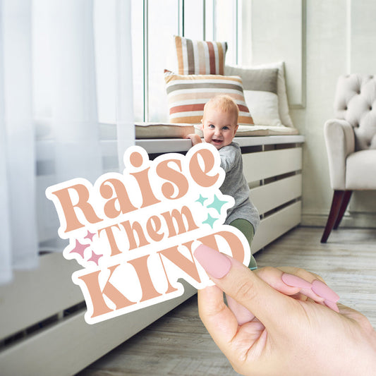 Lot de stickers en vinyle « Raise Them Kind » pour bouteilles d'eau, tasses, carnets et bagages