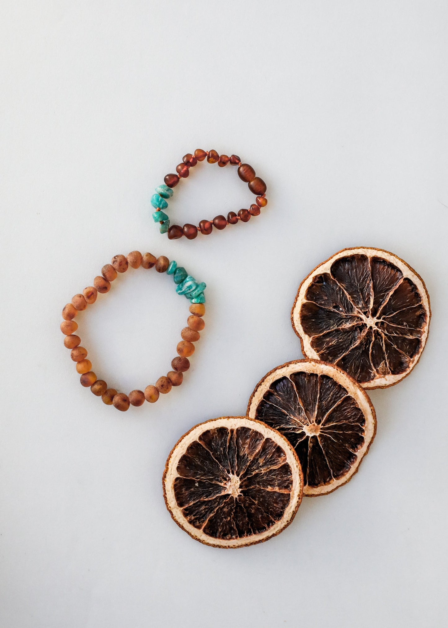Roh-Cognac-Bernstein + Roh-Amazonit || Armband für Erwachsene