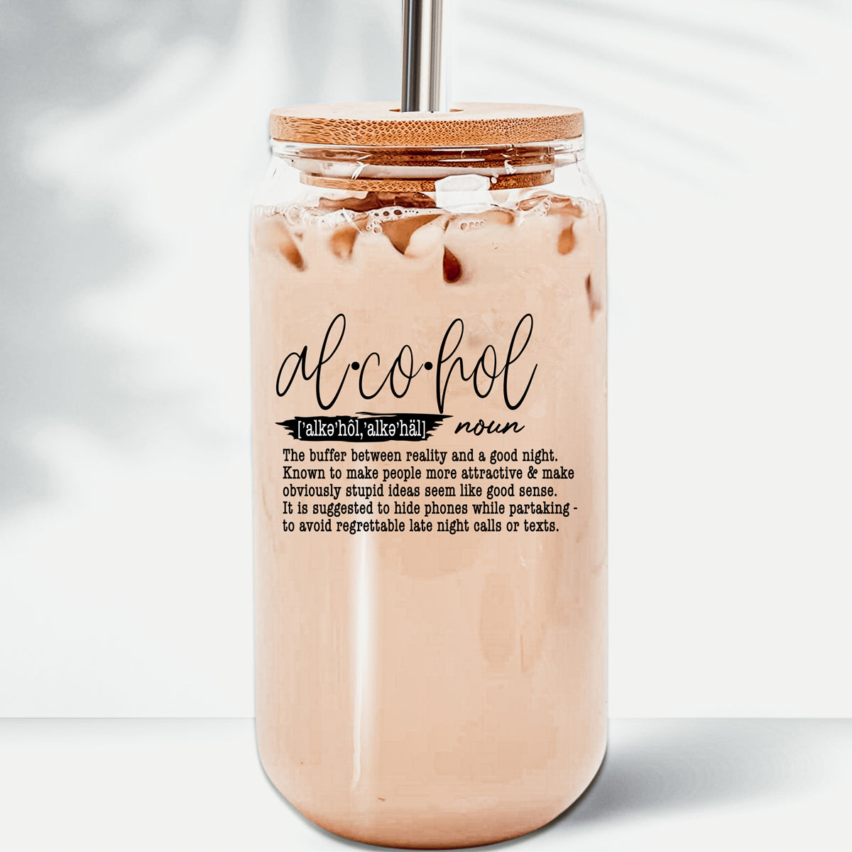 Gobelet en verre de 50 cl avec couvercle et paille en bambou, tasse isotherme réutilisable pour café, thé, bière