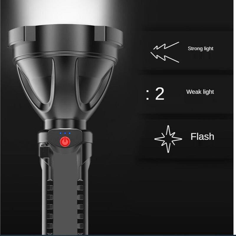 Rechargeable Adjustable USB LED Portable Rotary High Lumen Zoombale Super Strong Flashlight  Ultra-bright For Long-range  Outdoor  Camping Fishing Hiking Riding Walking Jogging Flashlight