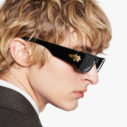 Rectangle Sunglasses for Women Retro Driving Glasses 90’s Vintage Fashion Narrow Square Frame n For Travel Rectangle Flat Top Frame  Small Frame Sun Glasses For Women Men
