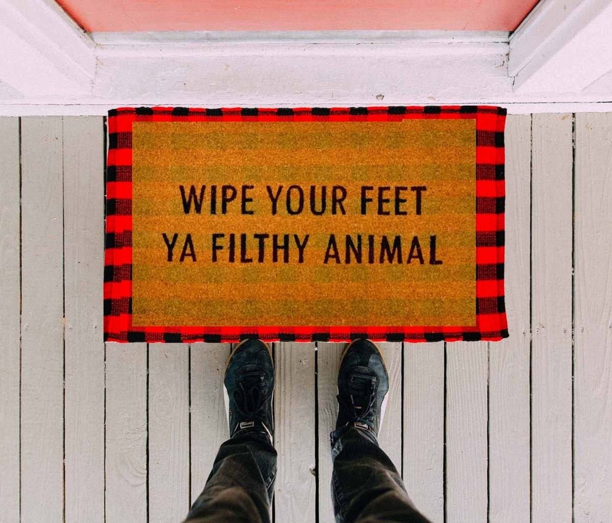 Fußabtreter "Wipe Your Feet" Lustige Fußmatte Outdoor Willkommensmatte Spruch Teppich Für Veranda