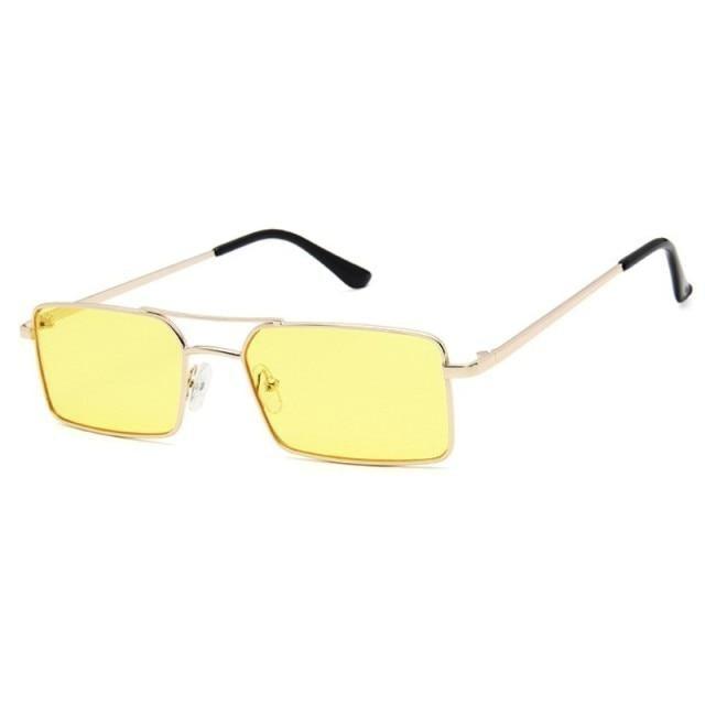 Retro Summer Rectangle Sunglasses For Women Glasses Style New Vintage Design Sun Glasses Metal Lightweight Frame Glasses For Women