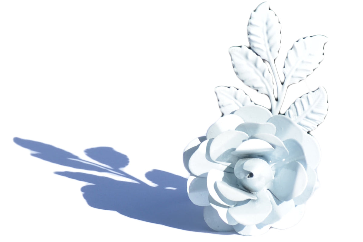 Vibhsa White Rose Napkin Rings | Set of 8, Handcrafted