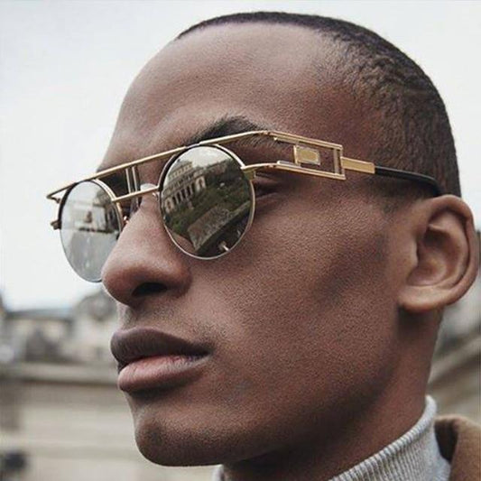 Round Polarized  Classic Sunglasses For Men & Women Style Vintage Sunglasses For Male New Round Shape Sunglasses In Metal Eyewear New Colorful Frames Circle Hippie Sunglasses