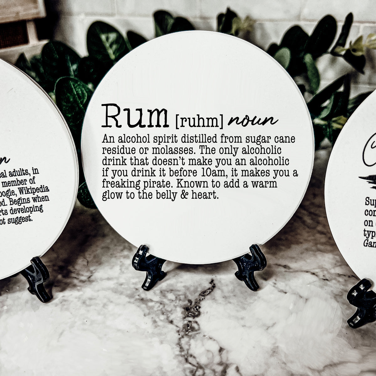 Sous-verres amusants avec définition de boisson, lot de sous-verres citation de dictionnaire pour décoration de bar et de comptoir