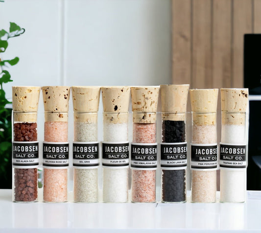 Ensemble de sel gourmet 8 flacons – Coffret cadeau 7 sels régionaux pour la cuisine