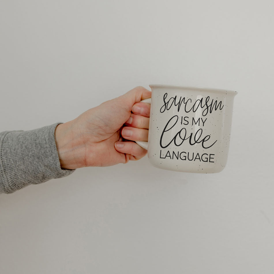 Sarkasmus ist meine Liebessprache Keramik-Kaffeetasse 430 ml Lustiges sarkastisches Geschenk