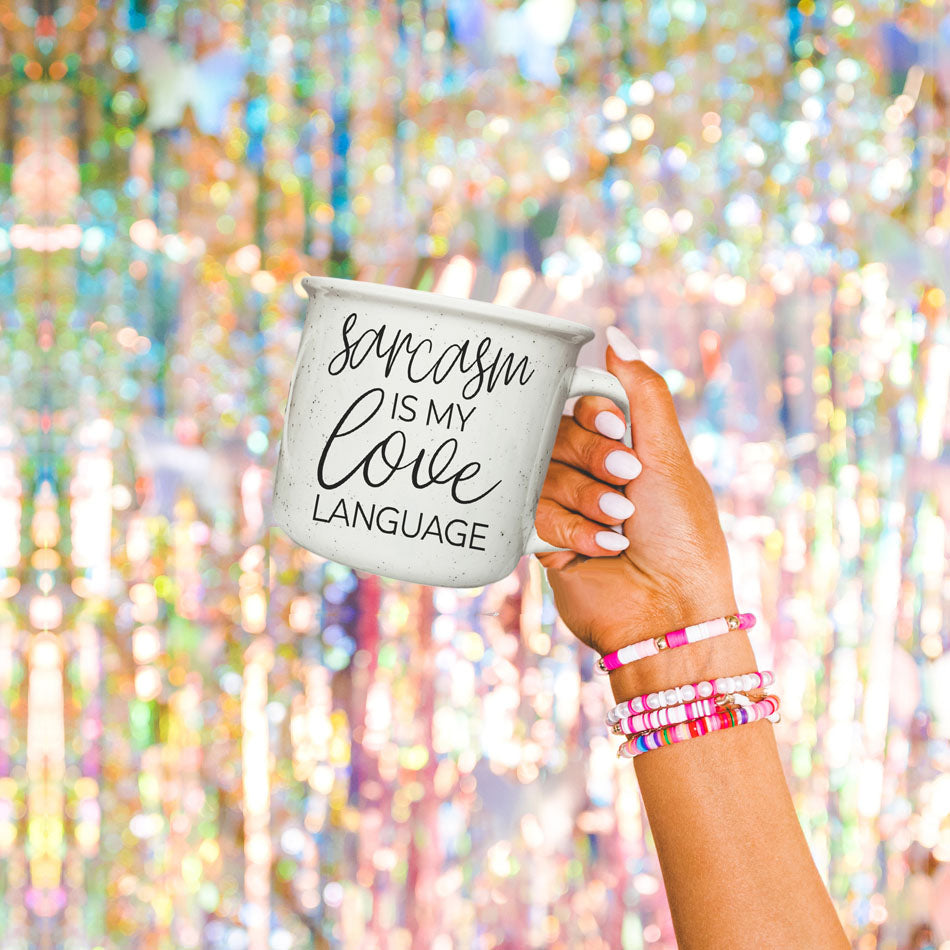 Sarkasmus ist meine Liebessprache Keramik-Kaffeetasse 430 ml Lustiges sarkastisches Geschenk
