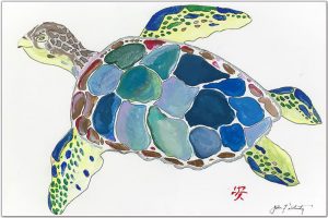 Sea Turtle Placemat | Beach House Coastal Table Decor