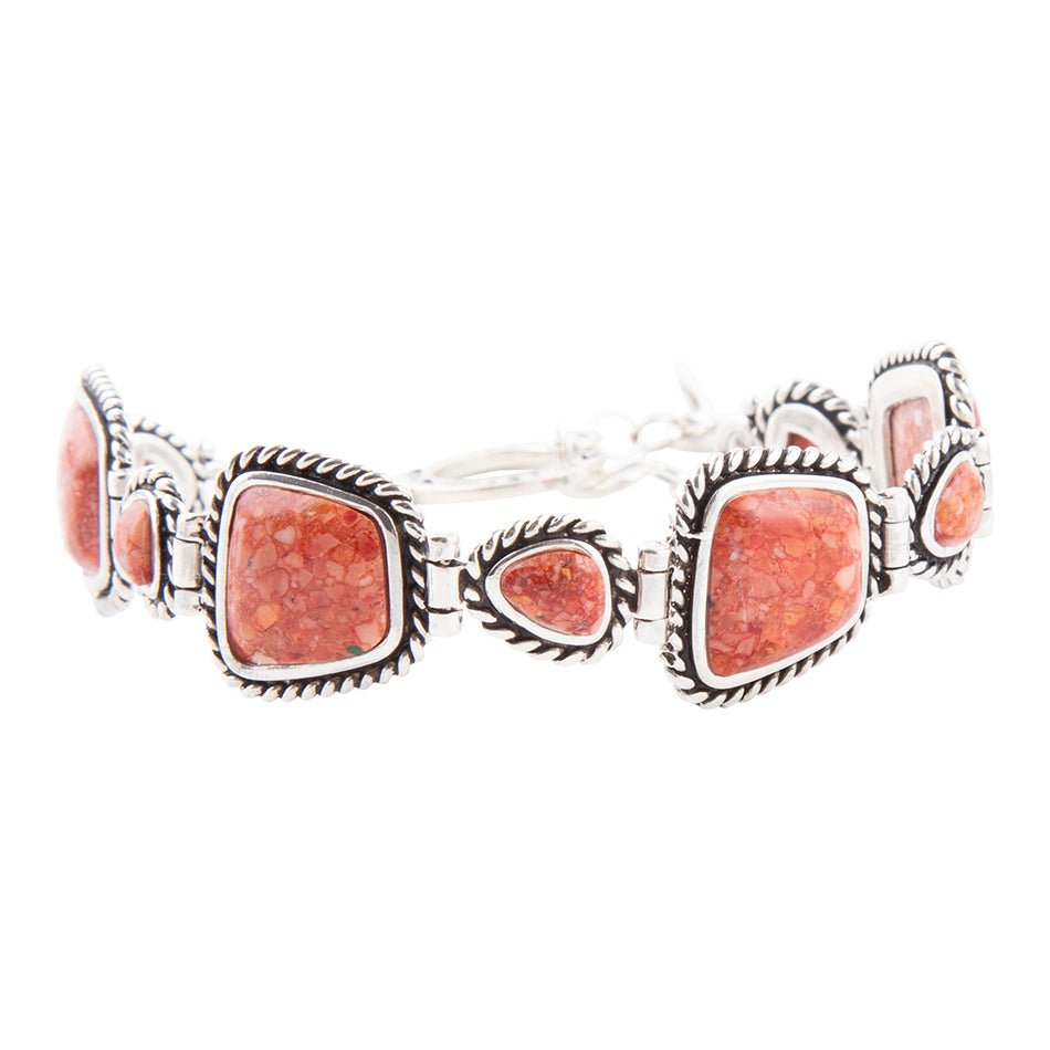 Sedona Schwammkoralle und Sterling-Silber-Knebelarmband