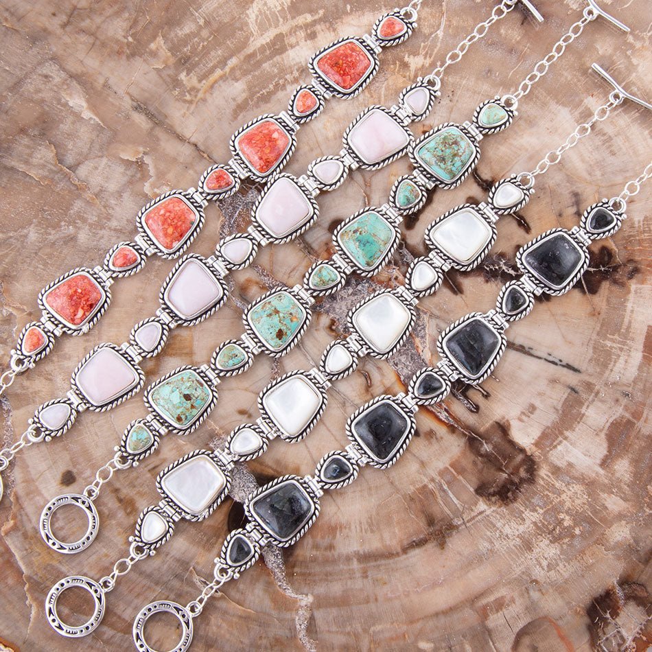 Sedona Schwammkoralle und Sterling-Silber-Knebelarmband
