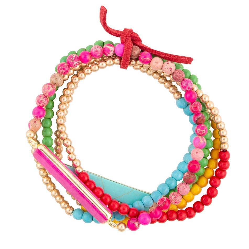 Serape Multi-Stein Stretch-Armband-Set