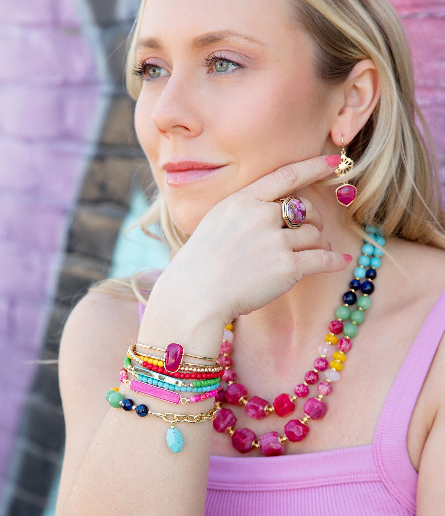 Serape Multi-Stein Stretch-Armband-Set