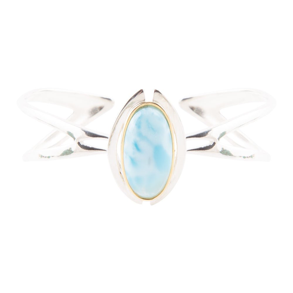 Bracelet manchette Larimar Éclat Lumineux