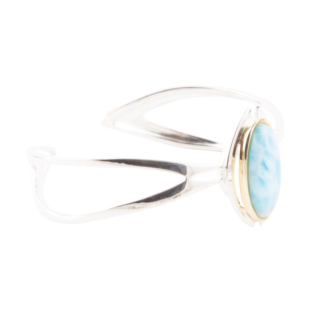Bracelet manchette Larimar Éclat Lumineux