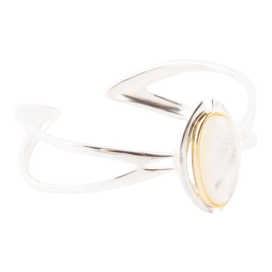 Bracelet manchette « Nacre éclatante »