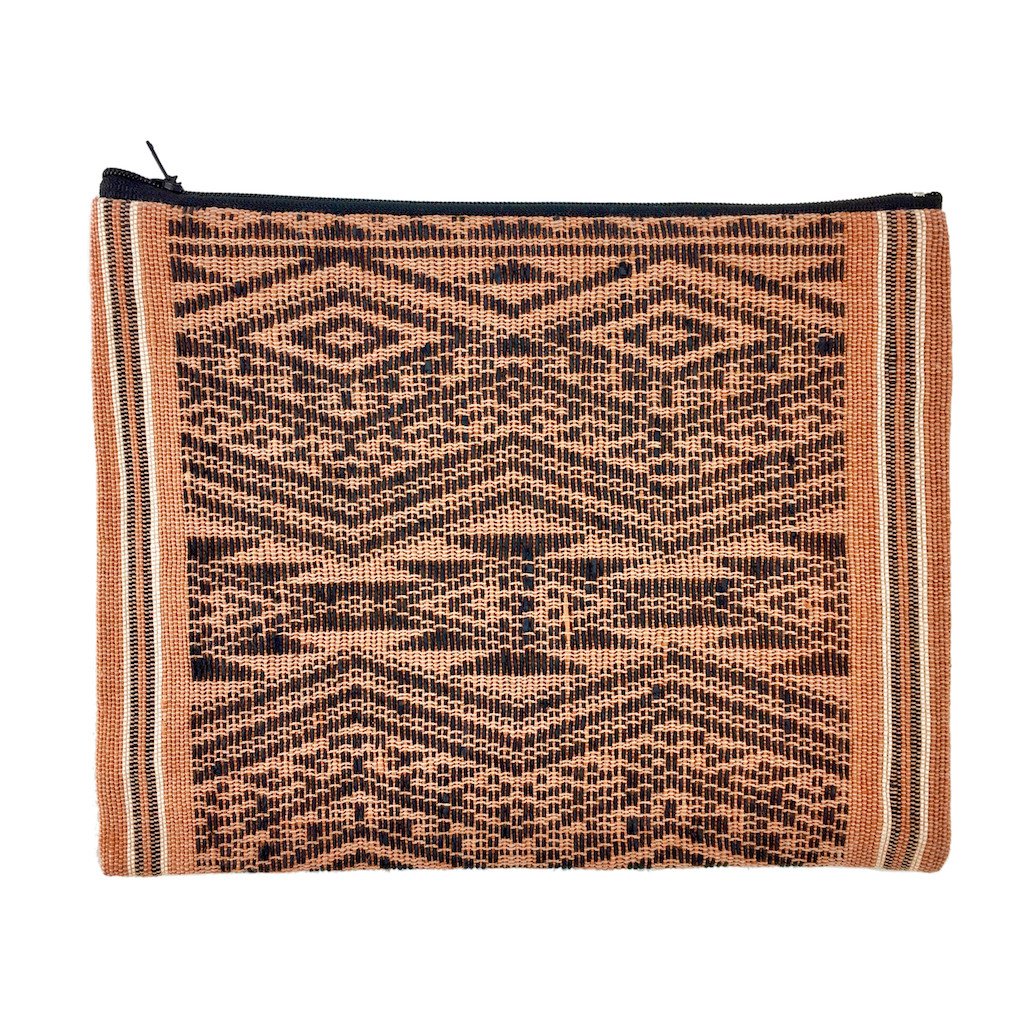 Sierra Tribal Handwoven Saa Mulberry Clutch – gefütterte Boho Strand Brunch Tasche