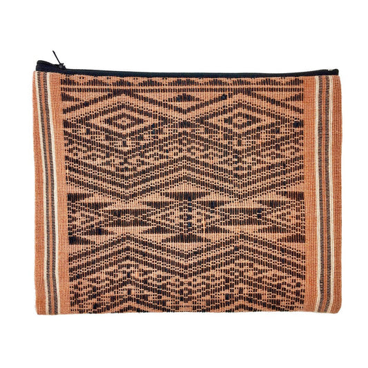 Sierra Tribal Handwoven Saa Mulberry Clutch - Lined Boho Beach Brunch Bag