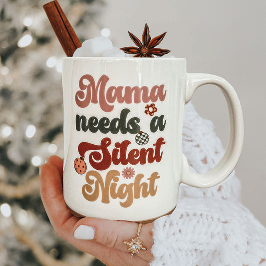 Mamas kleiner Helfer Weihnachten Keramik Kaffeetasse Doppelseitig Rot Grün 440ml