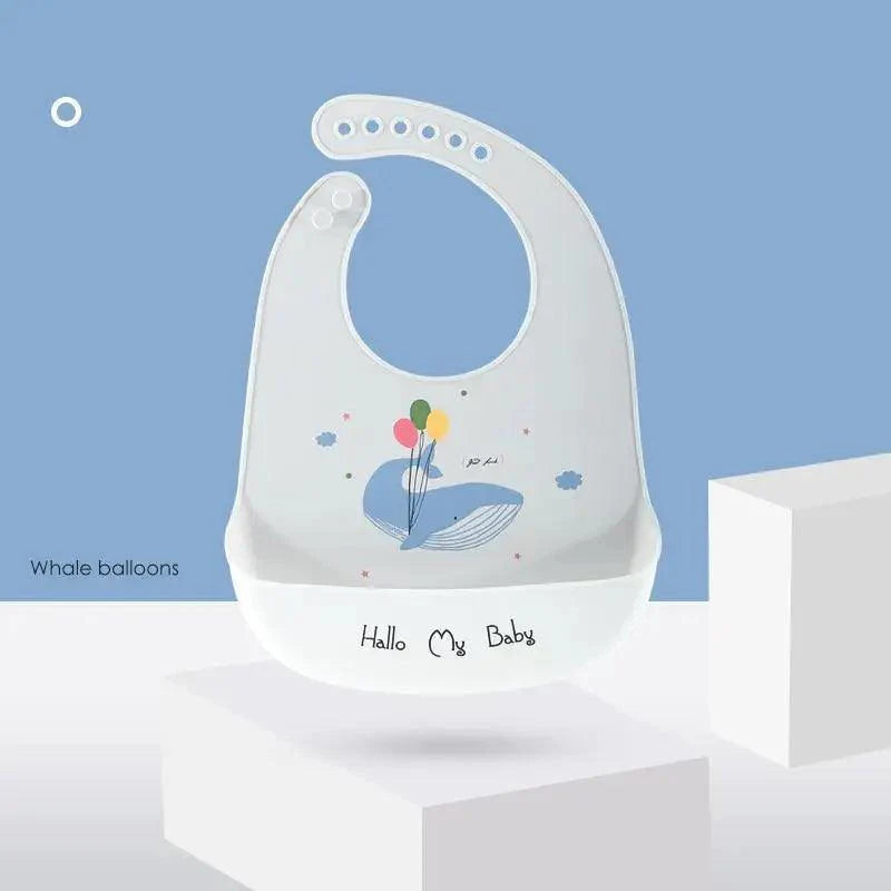 Silicone Bibs For Kids Newborn Baby Feeding Tableware Waterproof  Baby Bibs For Toddler Bib For Kids