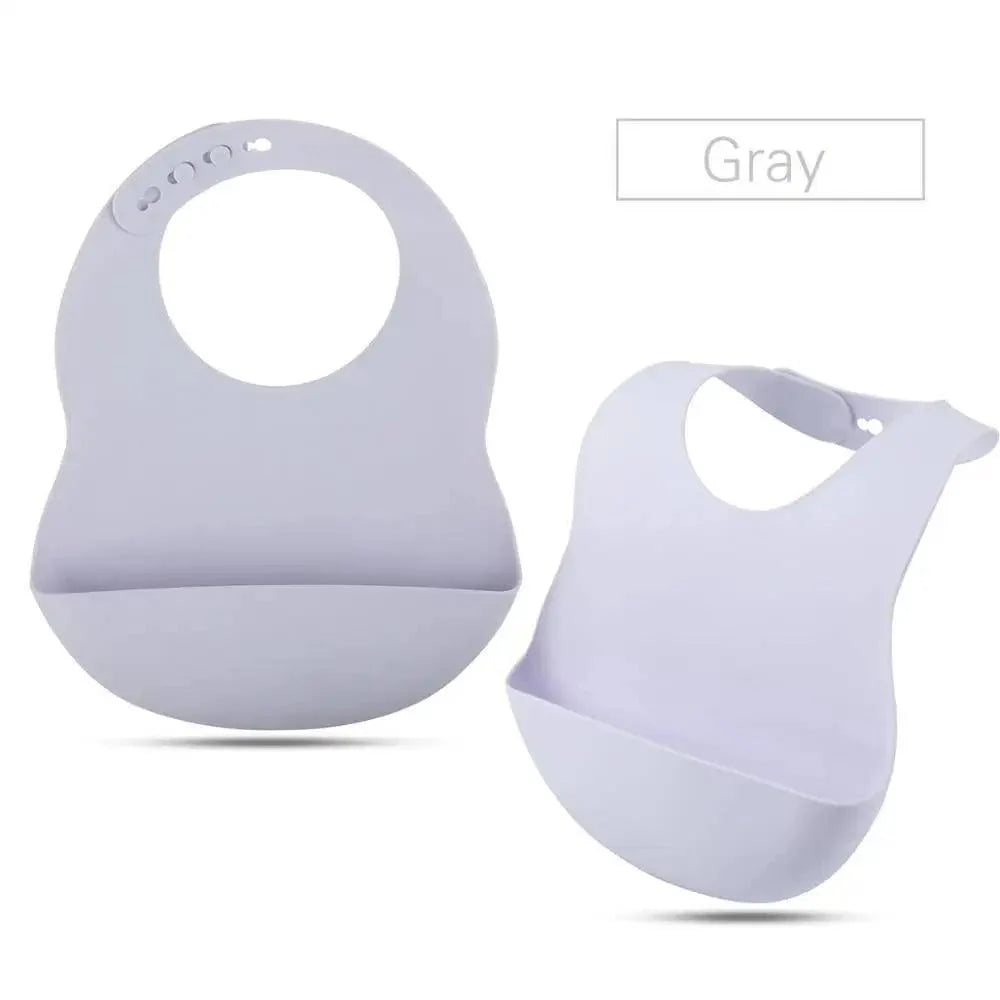 Silicone Bibs For Kids Newborn Baby Feeding Tableware Waterproof  Baby Bibs For Toddler Bib For Kids