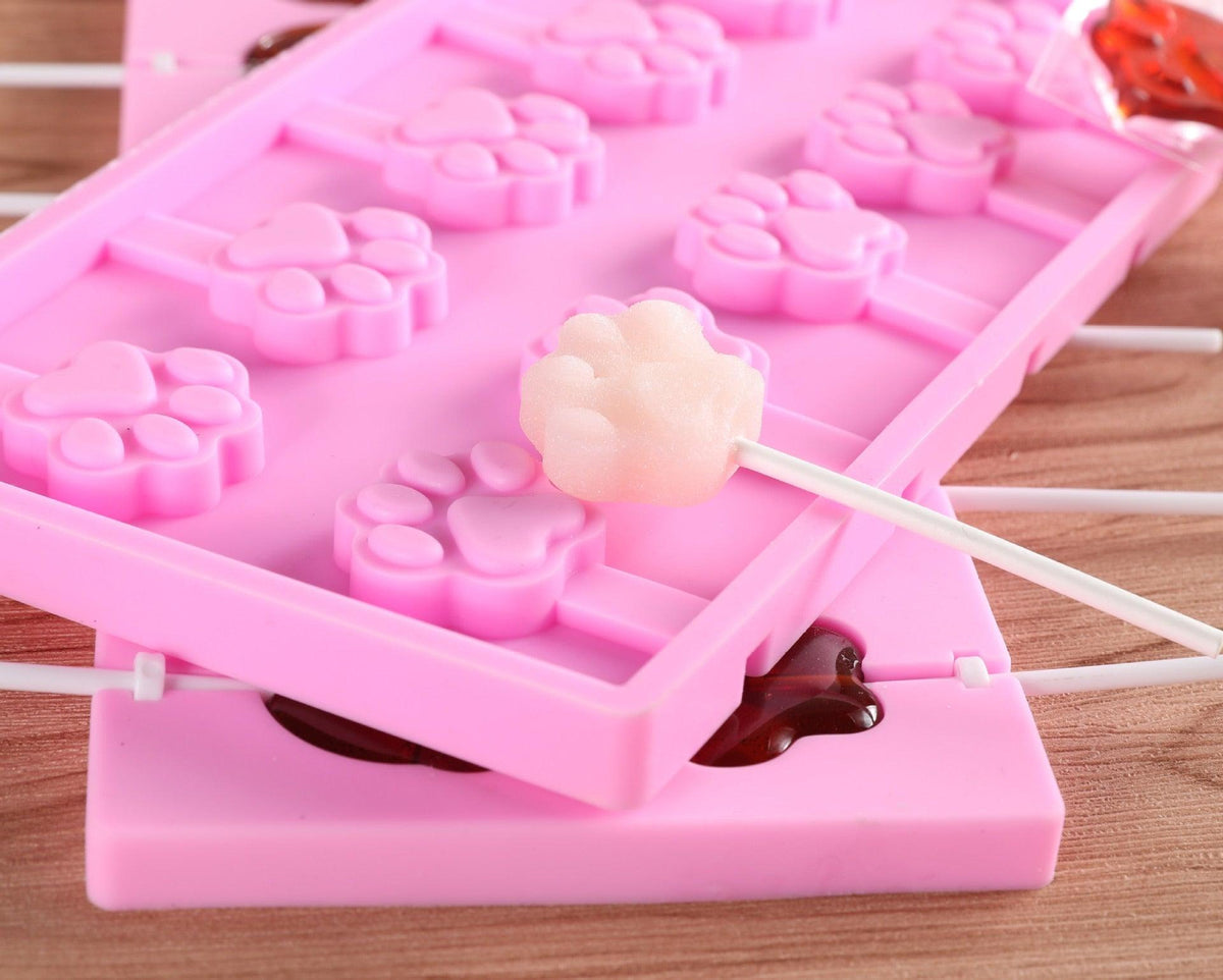 Silicone Lollipop Molds Chocolate And Candy Molds Cake Mold Variety Shapes Cake Pastry Decorating Form Silicone Bakeware Silicone Lollipop Mold Shape Of Swirl Heart Bunny Star Butterfly Little Bear Flower Sucker Molds Chocolate Hard Candy Molds