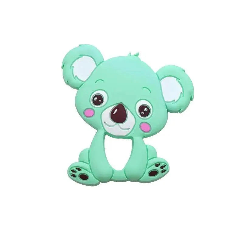 Silicone Teether Animal Koala Baby Teether Pendant Food Grade BPA Free Baby Teething Chew Charms Silicone Beads Toy