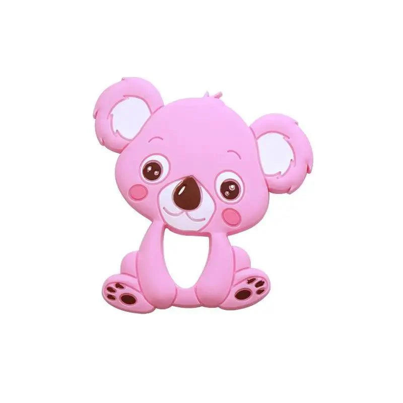 Silicone Teether Animal Koala Baby Teether Pendant Food Grade BPA Free Baby Teething Chew Charms Silicone Beads Toy