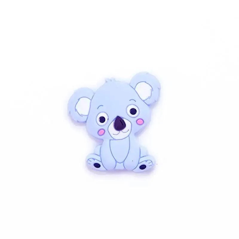 Silicone Teether Animal Koala Baby Teether Pendant Food Grade BPA Free Baby Teething Chew Charms Silicone Beads Toy
