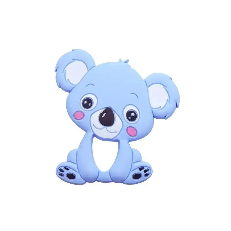Silicone Teether Animal Koala Baby Teether Pendant Food Grade BPA Free Baby Teething Chew Charms Silicone Beads Toy