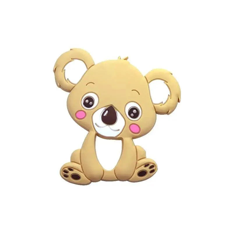 Silicone Teether Animal Koala Baby Teether Pendant Food Grade BPA Free Baby Teething Chew Charms Silicone Beads Toy