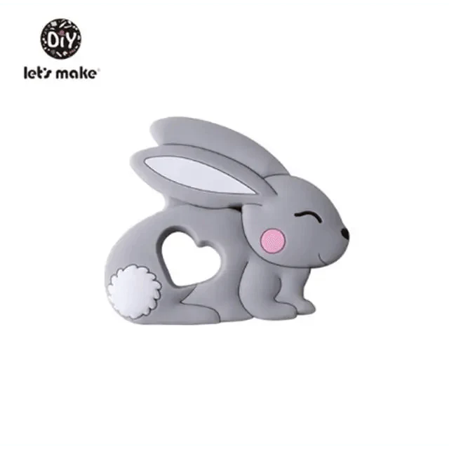 Silicone Teether Rodent Cartoon Animals 1pc Food Grade Silicone Pandents,  Teething Toys For Teeth Tiny Rod Baby Teethers Gift