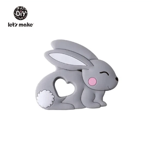 Silicone Teether Rodent Cartoon Animals 1pc Food Grade Silicone Pandents,  Teething Toys For Teeth Tiny Rod Baby Teethers Gift